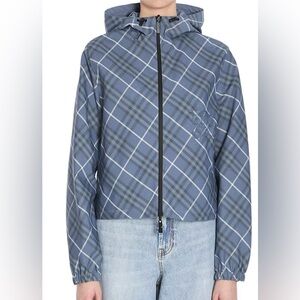 Cropped Reversible Check Jacket